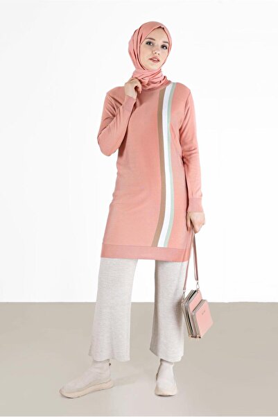 Alvina RENKLİ ŞERİT DETAYLI TRİKO TUNİK 42107