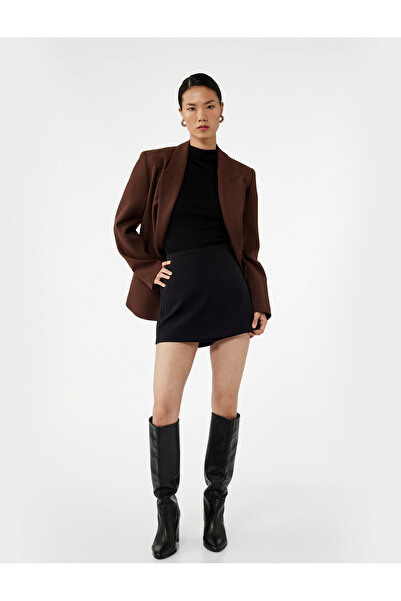 Koton Slim Fit Cep Detaylı Mini Şort Etek