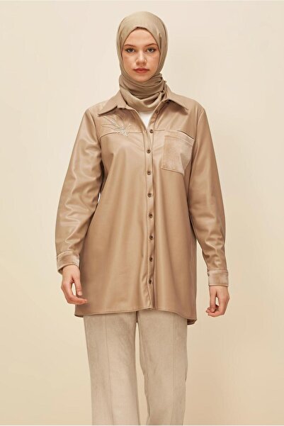 Alvina Artificial Leather Tunic 46059