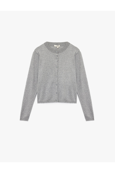 Koton Regular Fit Long Sleeve Crew Neck Knitwear Cardigan