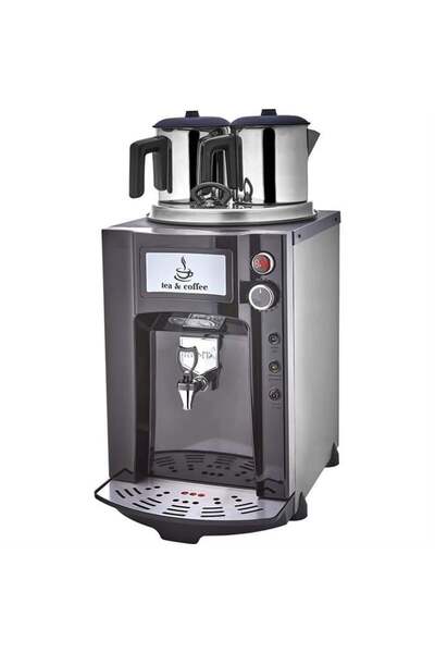 Remta Premium Jumbo 15 Litre İki Demlikli Çay Makinesi - Siyah
