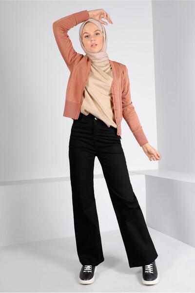 TRENDTESETTÜR Μαύρο τζιν γυναικείο παντελόνι - Loose Fit T 0505