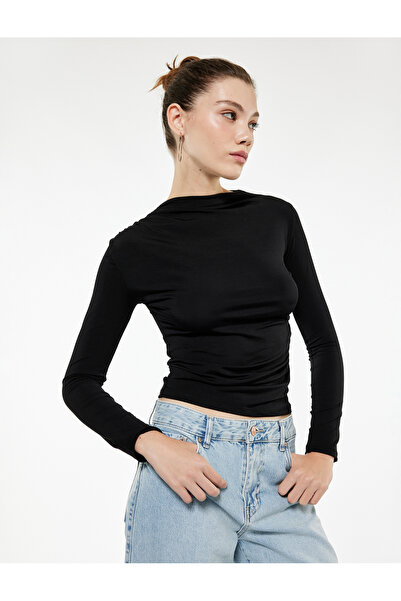 Koton Μακρυμάνικο μπλουζάκι με λεπτή εφαρμογή