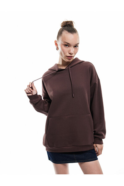 Koton Majica sa tri navoja podignuta kengur džepna osnovna dukserica sa kapul...