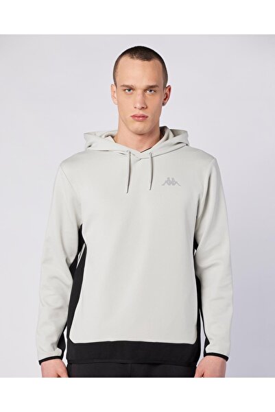 Kappa Authentic Lake Erkek Gri Regular Fit Hoodie