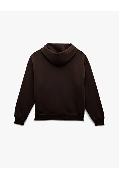 Koton Φούτερ με μακρυμάνικη κουκούλα με αναδιπλούμενη τσέπη καγκουρό με φερμουάρ