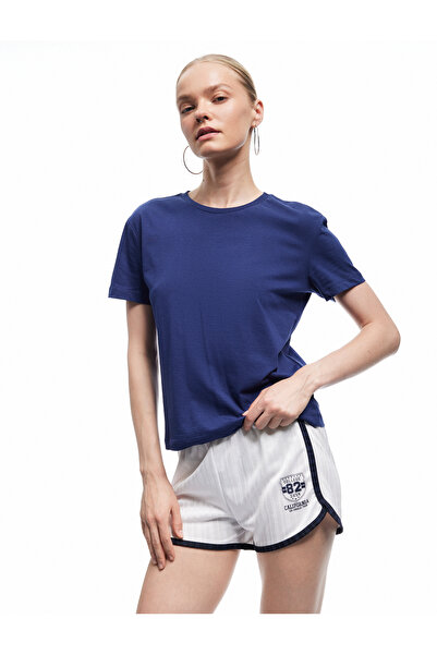 Koton Kısa Kollu Bisiklet Yaka Pamuklu Basic Tişört