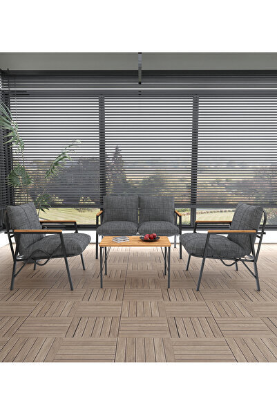 DORUK HOME Balkon, Bahçe, Cafe, Metal Koltuk Takımı, Bahçe Takımı , Çay Seti,...