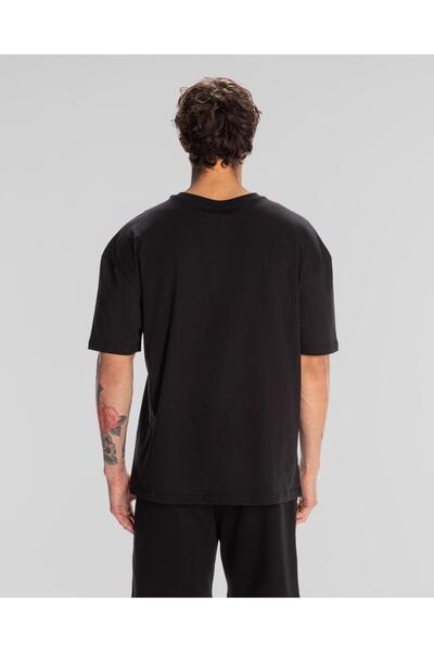 Kappa Logo Fred Men's Black Round Neck T-Shirt