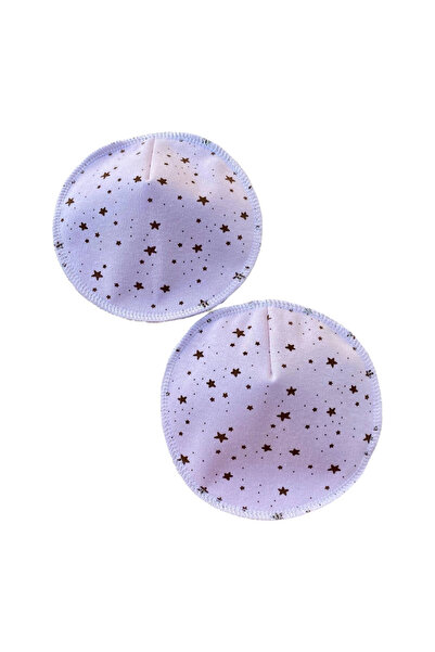 Ponped Pair of Cotton Leak-Proof and Washable Breast Pads