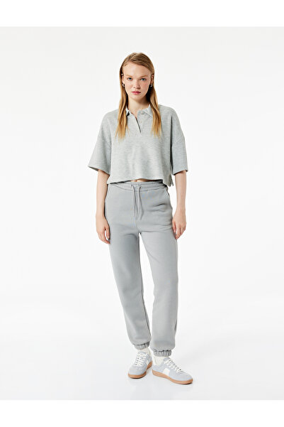 Koton Şardonlu Cepli Beli Bağcıklı Rahat Kalıp Jogger Eşofman Altı
