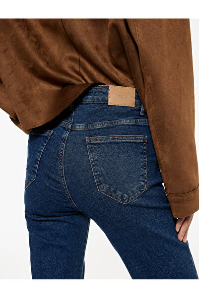 Koton Yüksek Bel Dar Kesim İspanyol Paça Jean Pantolon - Flare Jeans