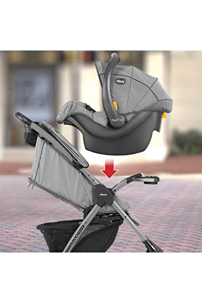 Chicco Mini Bravo Plus Travel System 0m-3y, Slate