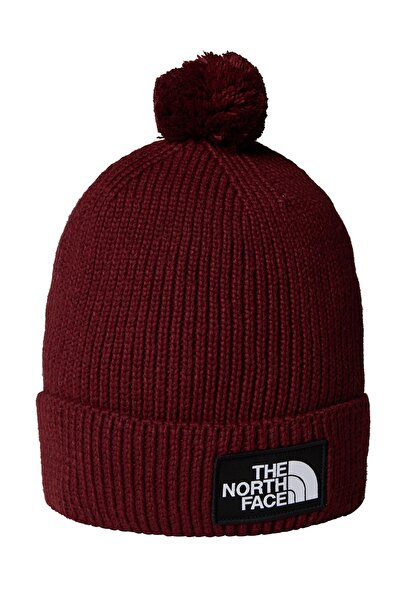 THE NORTH FACE Tnf Logo Box Pom Beanie Hat Nf0A8Chf0Vo1 Red