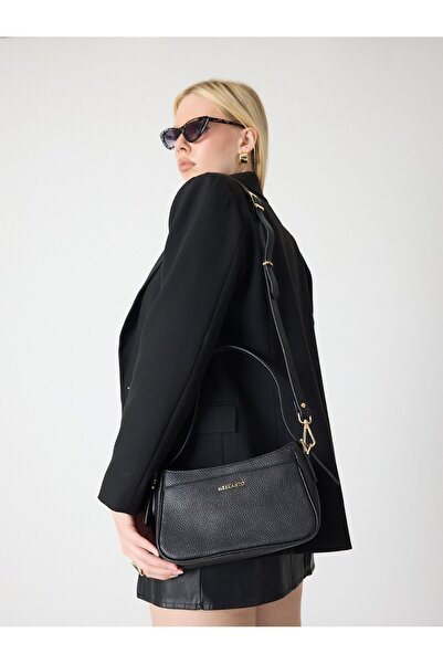 Meskanto Baget Genuine Leather Double Color Strap Hand and Shoulder Bag