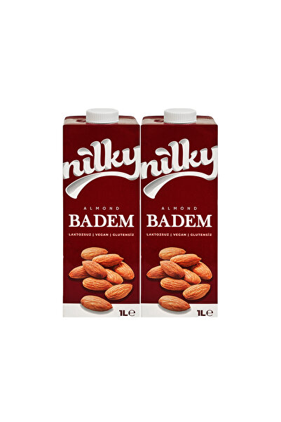 NİLKY Badem Sütü Glütensiz Bitkisel Bazlı Laktosuz Vegan 2x1 Lt