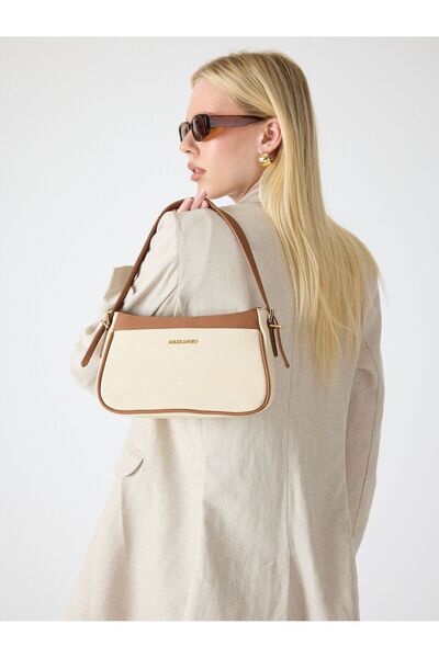 Meskanto Baget Genuine Leather Double Color Strap Hand and Shoulder Bag