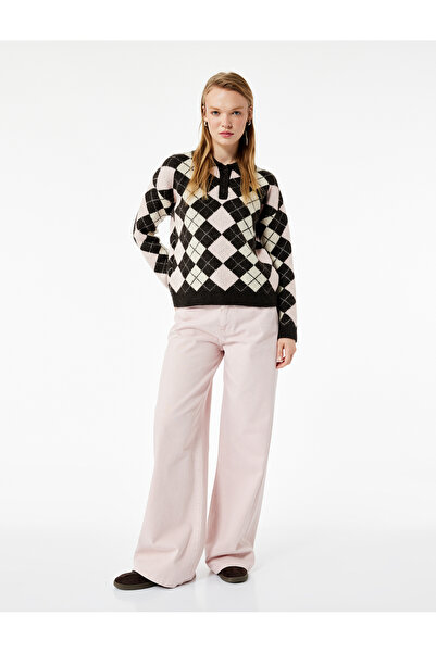 Koton Pulover tricot cu mânecă lungă și gât polo