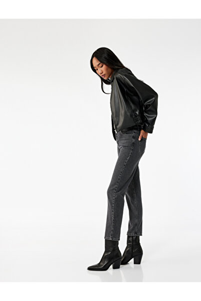 Koton Standard Waist Straight Leg Buttoned Pocket Straight Fit Jean Pants - Straight Jeans