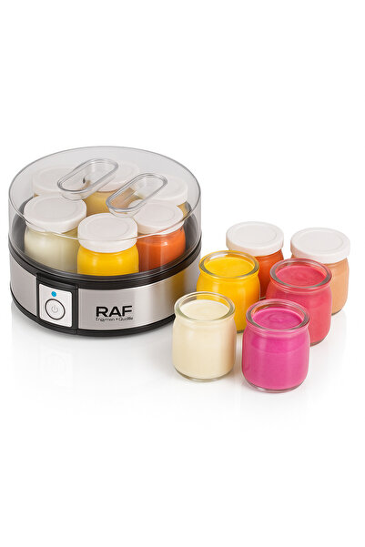 raf 20W Electric Yogurt Maker, 7 Glass Jars, One-Button Operation, Easy Clean Machine