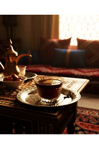 DECOSTYLE Efor Decorated Glass Coffee and Myrra Cup Paşabahçe 6 Li