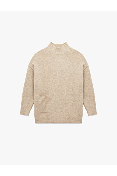 Koton Туннік з високим коміром, довгими рукавами та кишенями, оверсайз, трикотаж