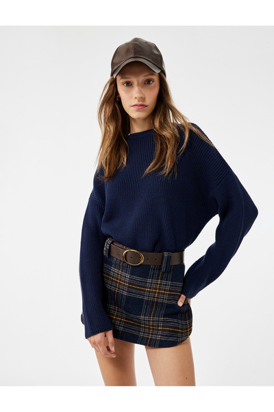 Koton Uzun Kollu Bisiklet Yaka Basic Triko Kazak