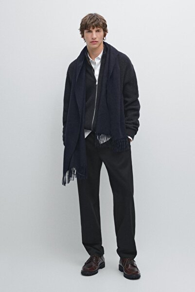 Massimo Dutti Fermuarlı cepli ve kontrast detaylı hırka