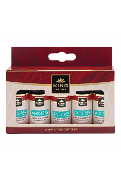 KingAroma Pachet 5 uleiuri parfumate aromaterapie KING Aroma® ANTISTRES, 10ml