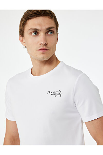 Koton Short Sleeve Crew Neck Printed Sports T-Shirt