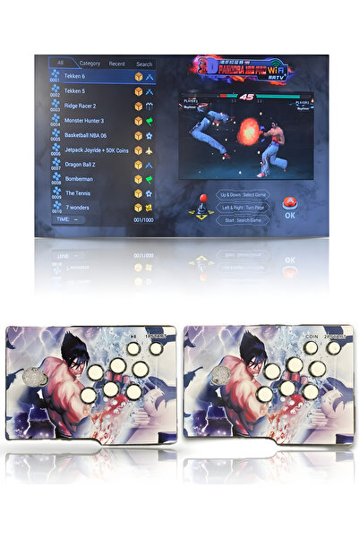 idragon 3D Small - Klasik Oyun Konsolu Hd Arcade Station - 10000 Oyunlu - Tv Bağlantılı -Retro Atari