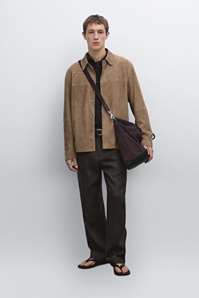 Massimo Dutti Süet deri ince ceket