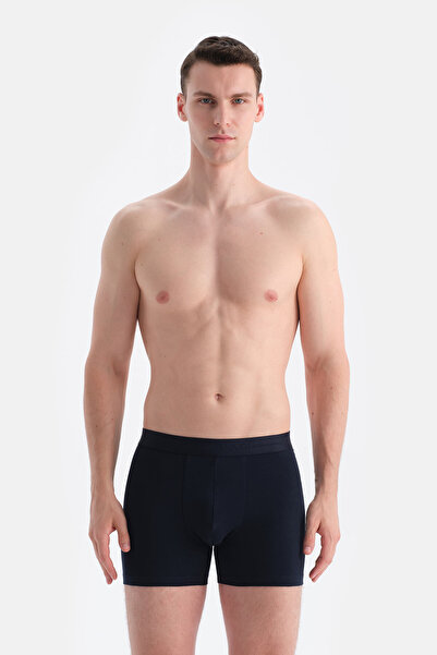 Dagi Navy Blue Plain Cotton Boxer