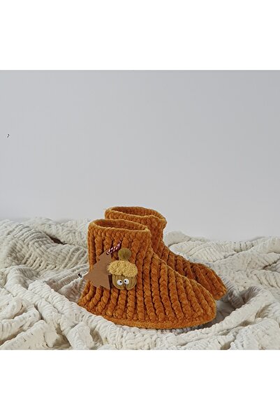 ModMio Çocuk Kadife Ev Botu | El Yapımı Yumuşak Kaymaz Tabanlı Panduf