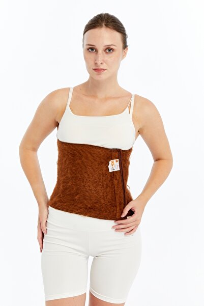 miresa Wolfwear Μοντέλο Velcro Ρυθμιζόμενος Κορσές Μέσης από Χοντρό Μαλλί που ζεσταίνει