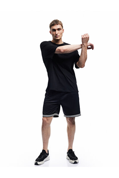 Koton Βαμβακερό μπλουζάκι με μισό μανίκι Crew λαιμόκοψη Oversize Basic Sports T-shirt