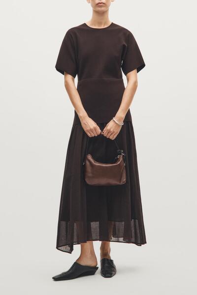 Massimo Dutti Küçük napa deri çanta