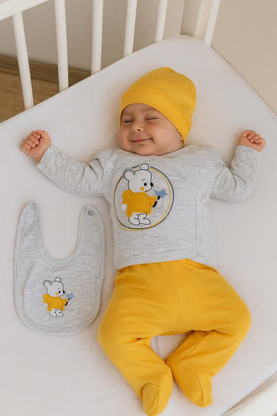 BYS BABY FASHION طقم ملابس للأطفال حديثي الولادة من القطن 100% مكون من 5 قطع ...