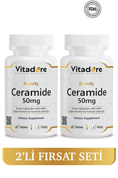 Vitadore Beauty Ceramide 60 Tablet 2'li Avantajlı Paket - Cildin Savunma Kalk...
