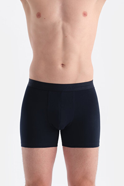 Dagi Navy Blue Plain Cotton Boxer