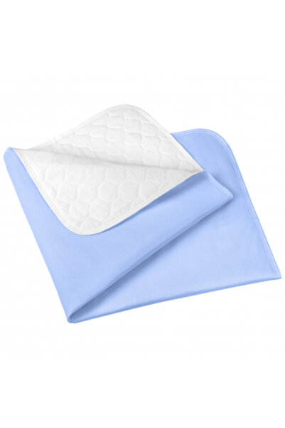 FizioTab Aleza FizioTab®,Protectie saltea impermeabila/Reutilizabila, Lavabila, 90x85 cm, Albastru