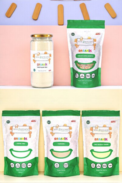Soul Kitchen Organik Ürünler Organik Ek Gıda Seti 5li Paket Model 1