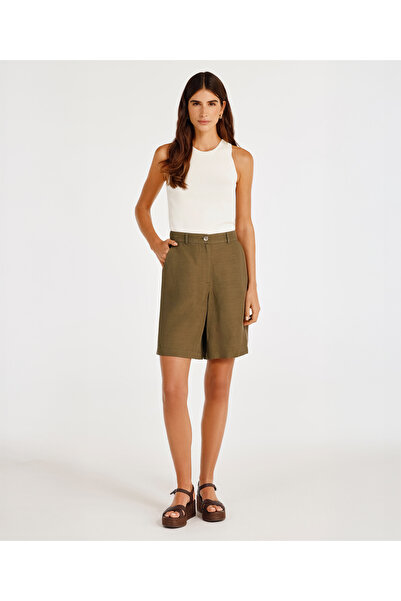 Yargıcı Düz Kalıplı Bermuda