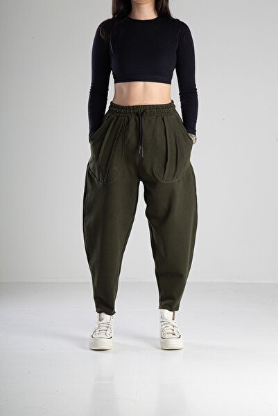 COCOPELLI Cep Detaylı Haki Baget Pantolon