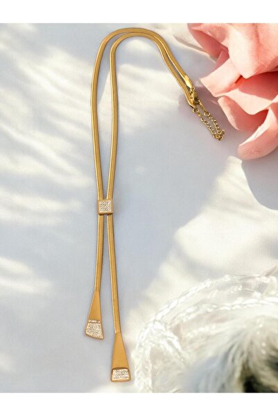 Constanza Exclusive Kaz Ayağı Model Paslanmaz Çelik Kolye 025