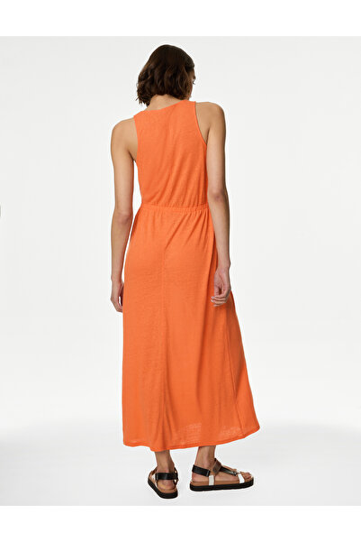 Marks & Spencer Midi Örme Keten Elbise