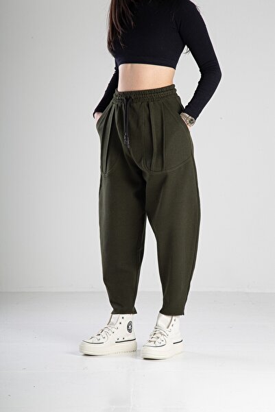 COCOPELLI Cep Detaylı Haki Baget Pantolon