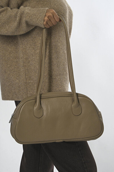 ABBRA Women's Double Strap Lined Vegan Leather Bag