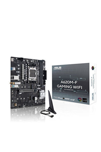ASUS A620M-F GAMING WIFI AMD A620 Soket AM5 DDR5 8000+(OC)MHz mATX Gaming (Oyuncu) Anakart