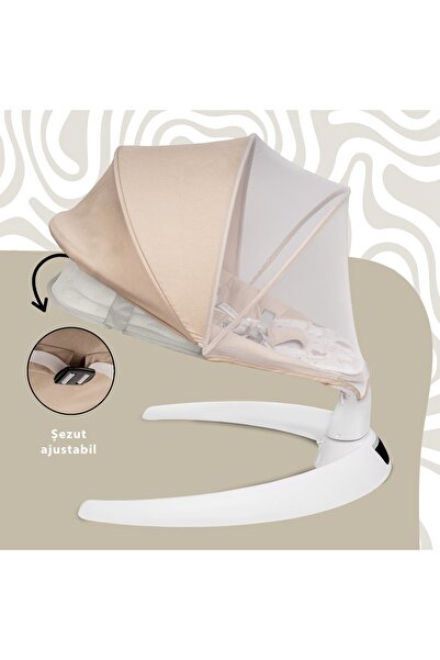 APPEKIDS Electric swing with adjustable backrest and motion sensor, Evoque - Bubble Beige